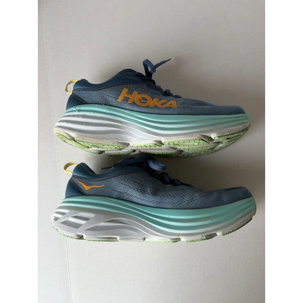 Hoka Bondi 8 Mens Size 9 2E/ Wide Real Teal Running Shoes 1127953 RHD
